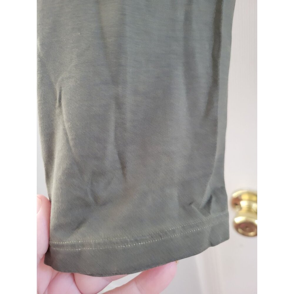 Lululemon Athletica Men Olive Green Top long sleeve pullover size XXL Running - Picture 3 of 5